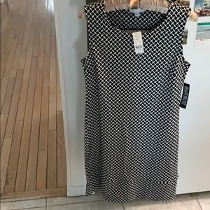 Black& white knee length dress